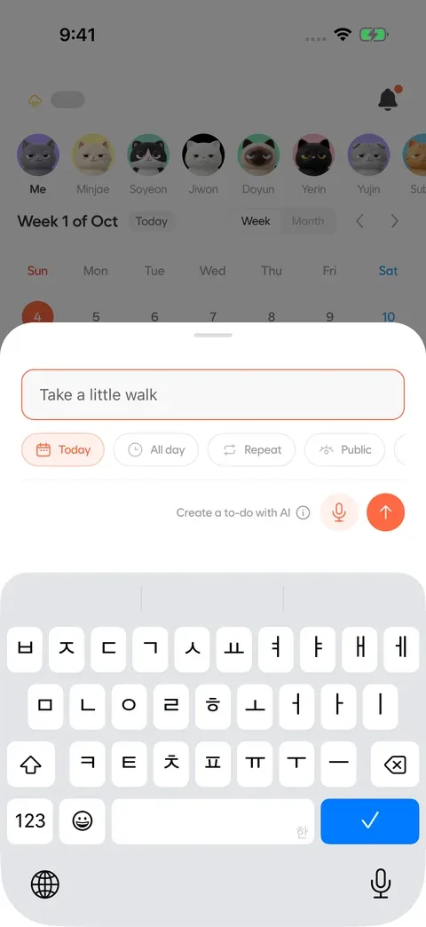 Entering a task in everyday language with Aido AI